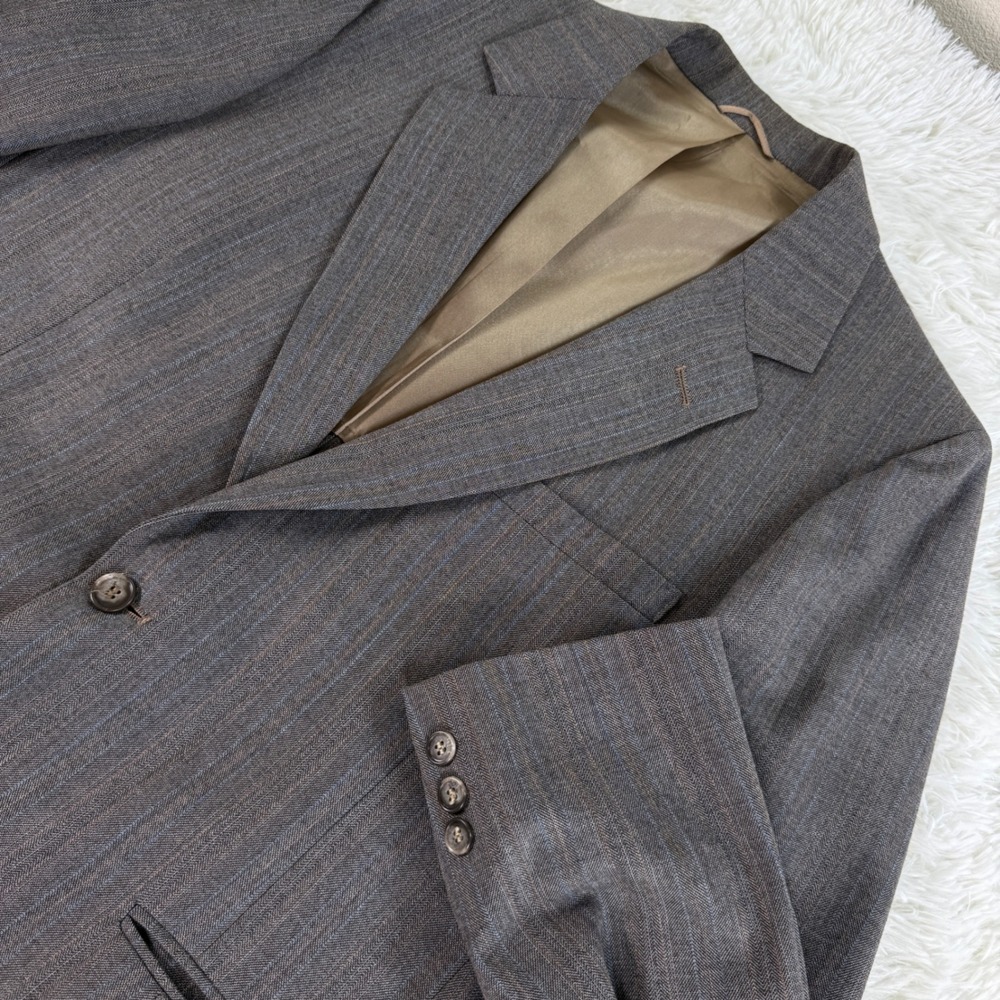 Anthony Allan Smits Mens 44R Grey Pinstripe Blazer Sport Coat Jacket USA Corp‎